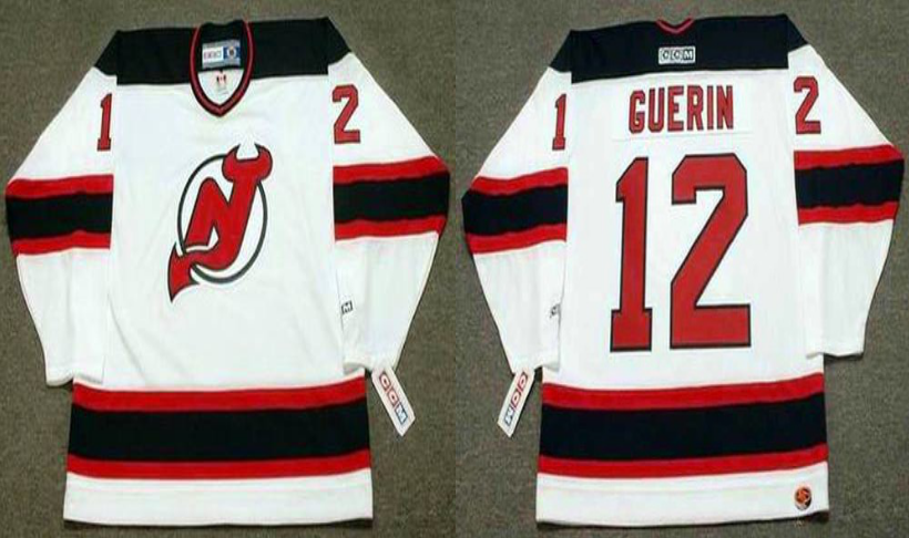 2019 Men New Jersey Devils 12 Guerin white CCM NHL jerseys